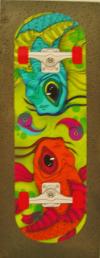 Photo of 7th Annual Student Exhibit - Koi Skateboard, digital imaging